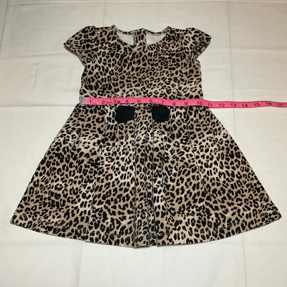 Gymboree Girls 3T Short Sleeve Brown Leopard Animal Print Ponte Dress